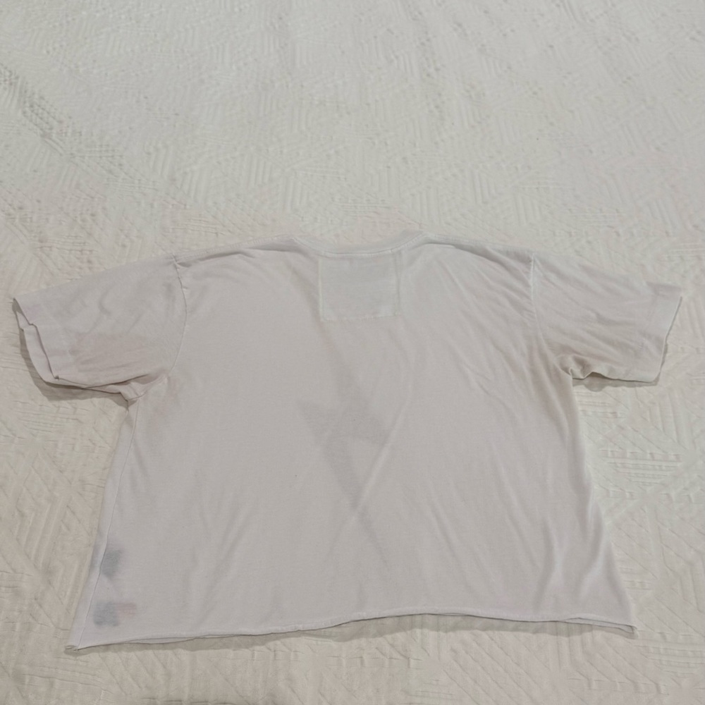 Aviator Nation Women’s White Tee with Pink-to-Purple Lightning Bolt - Picture 2 of 4